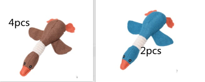 Dayan’s plush and sounding dog toys