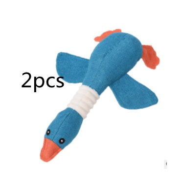 Dayan’s plush and sounding dog toys