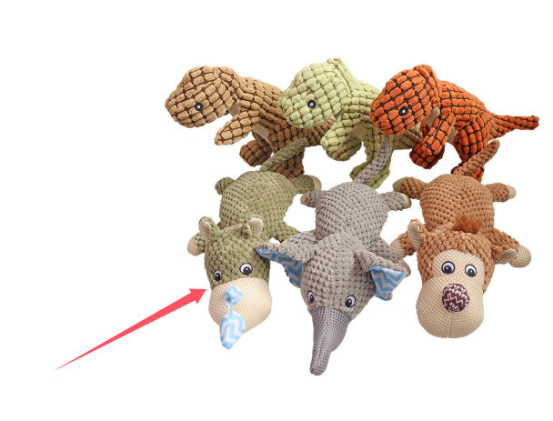 Dayan’s plush and sounding dog toys