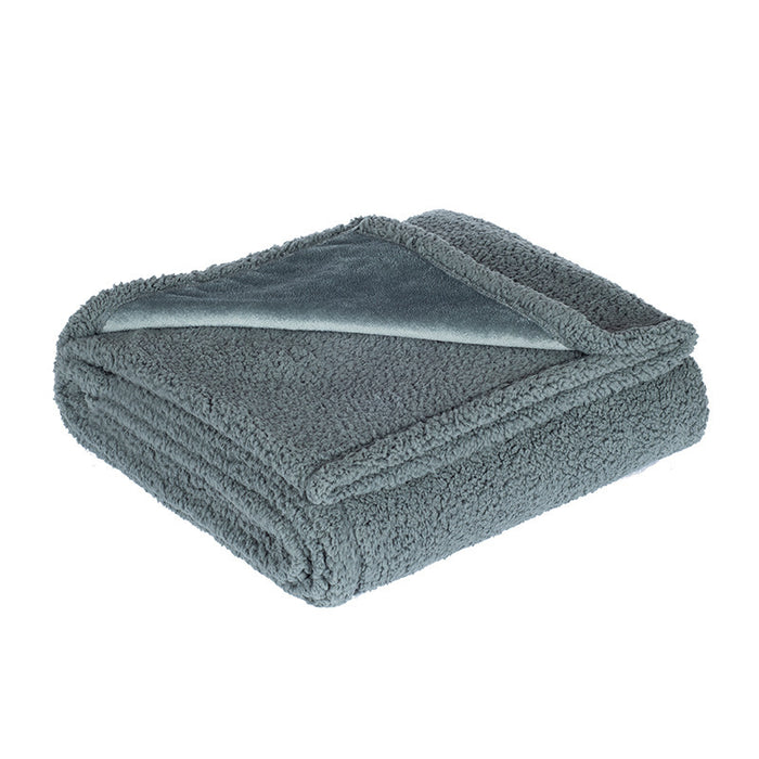 Flannel Cotton Wool Sherpa Thick Pet Blanket